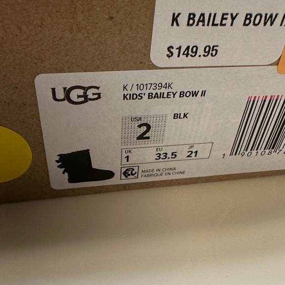 Faded but brand new!! $100 off!!Kids Ugg Bailey Bow 2 - Picture 13 of 13